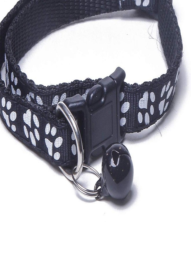 Pet Guard طوق للقطط والجراء قابل لتعديل الطول مع جرس (أسود) - Image 2
